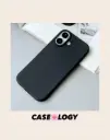 IPHONE 17 PHONE COVER (PLAIN BLACK SILICON)