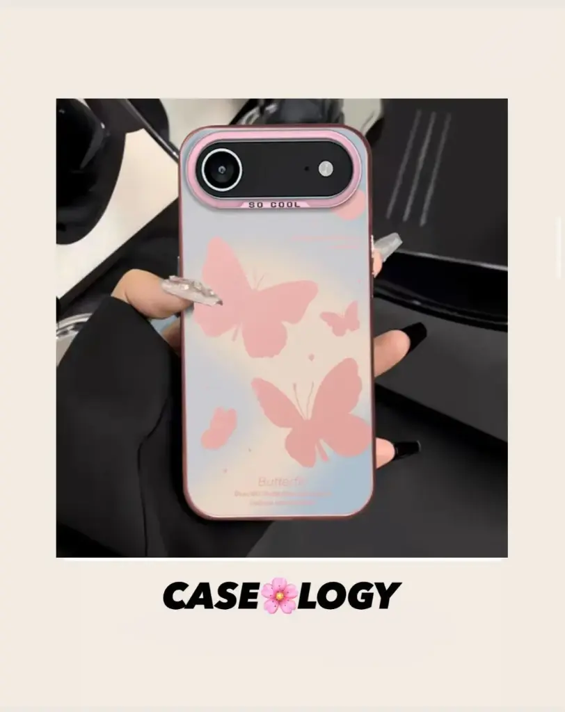 IPHONE 17 AIR PHONE COVER (HOLOGRAM BUTTERFLIES  DESIGN)