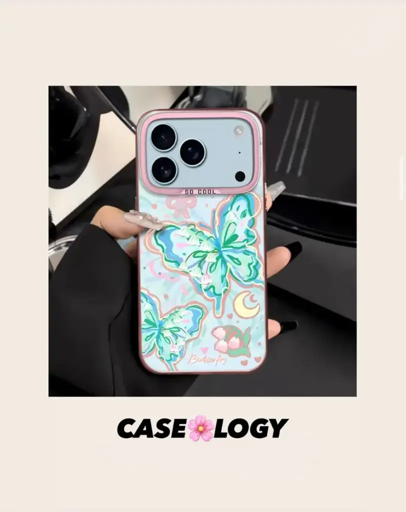 IPHONE 17 PHONE COVER (HOLOGRAM BUTTERFLIES  DESIGN)