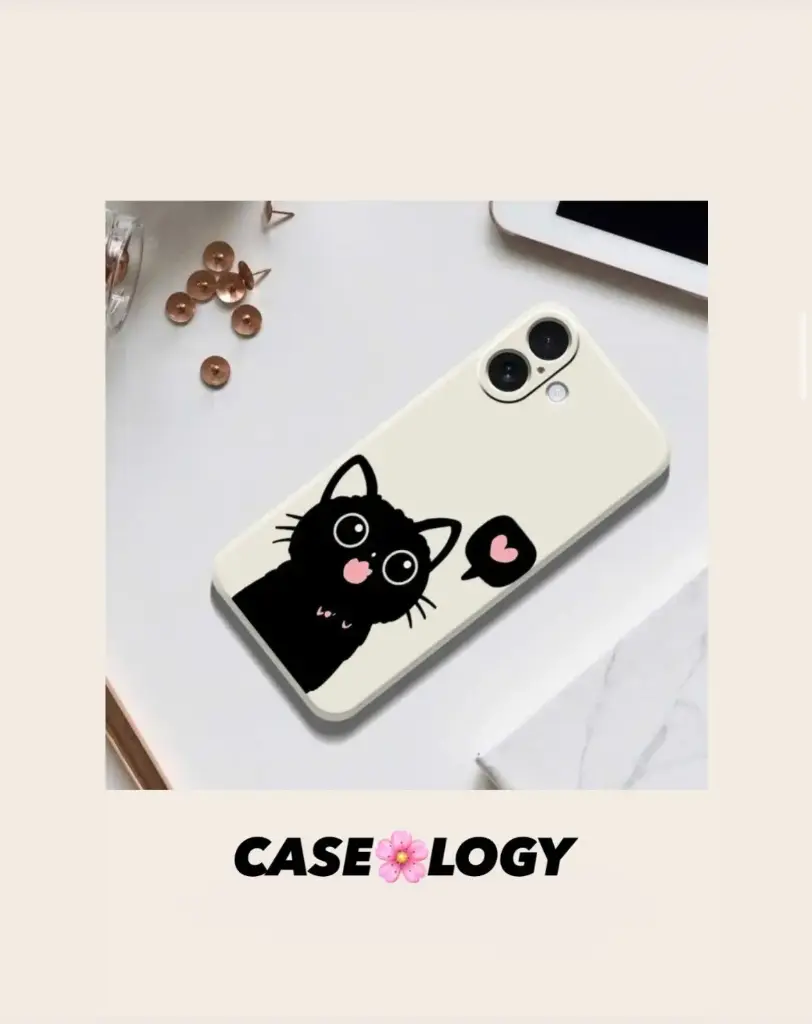 IPHONE 17 PHONE COVER (ANIME CAT DESIGN)