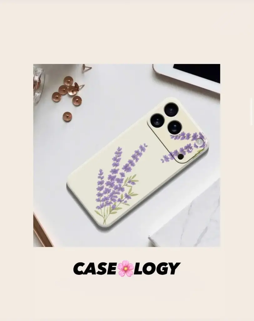 IPHONE 17 PRO COVER (PURPLE FLORAL DESIGN)
