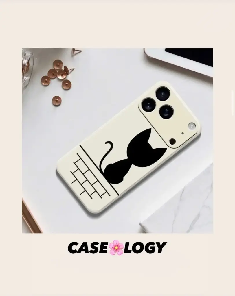 IPHONE-17 PRO PHONE COVER (BLACK CAT DESIGN)