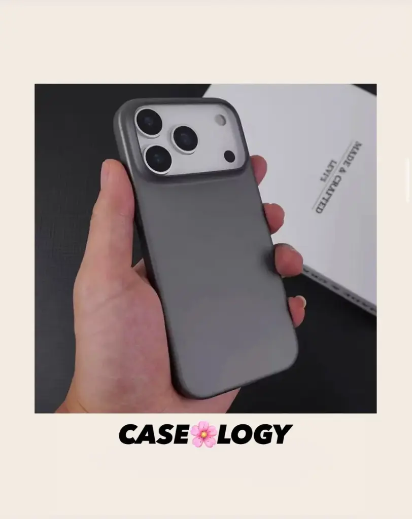 IPHONE-17 PRO PHONE COVER (PLAIN GREY DESIGN)