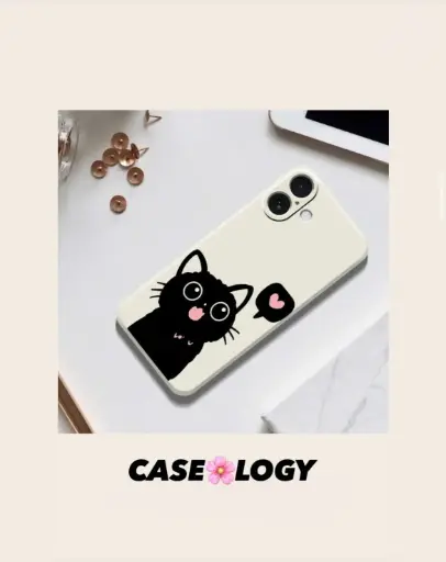 IPHONE 17 PHONE COVER (ANIME CAT DESIGN)