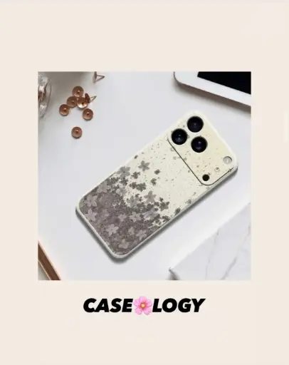 IPHONE 17 PRO COVER (GREY FLORAL PATTERN)
